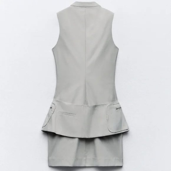 ZARA BELTED SHORT DRESS WITH POCKETS - Picture 3 of 10